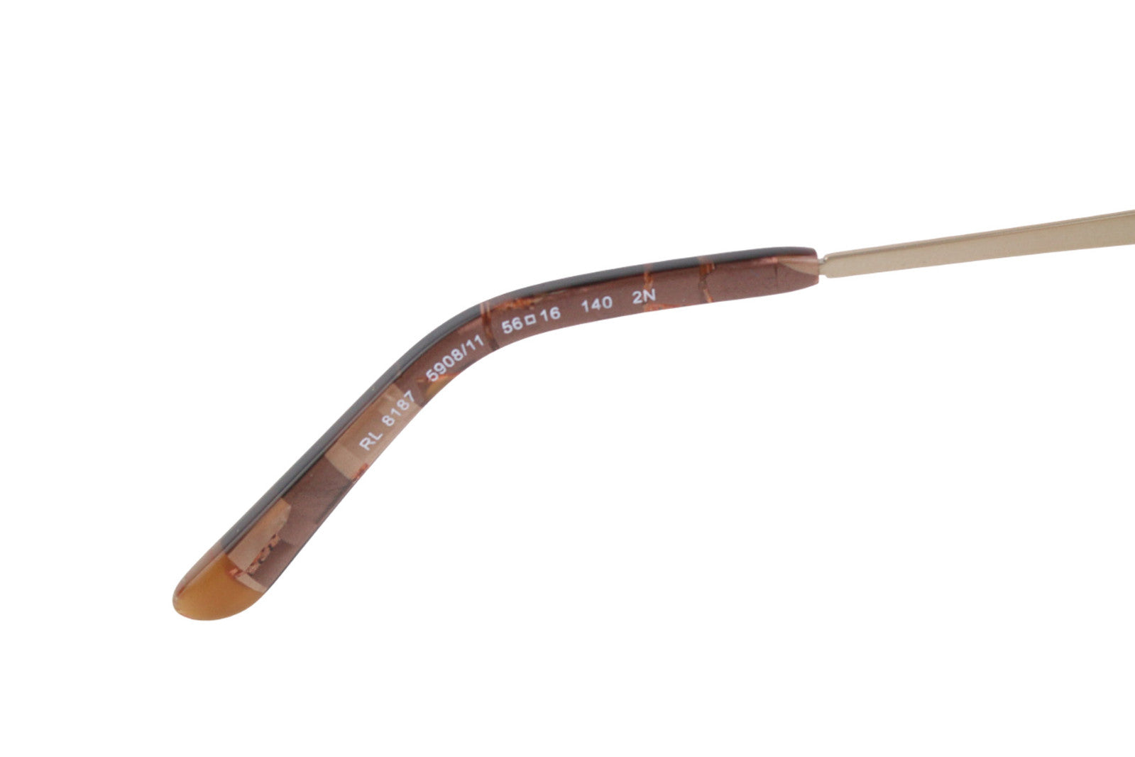RALPH LAUREN Women Sunglasses 0RL8187 Shiny Brown Marble Pattern Case RRP€160