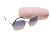 MIU MIU 51WS Women Sunglasses ONE SIZE Butterfly Shape Gold Tone Case RRP€390