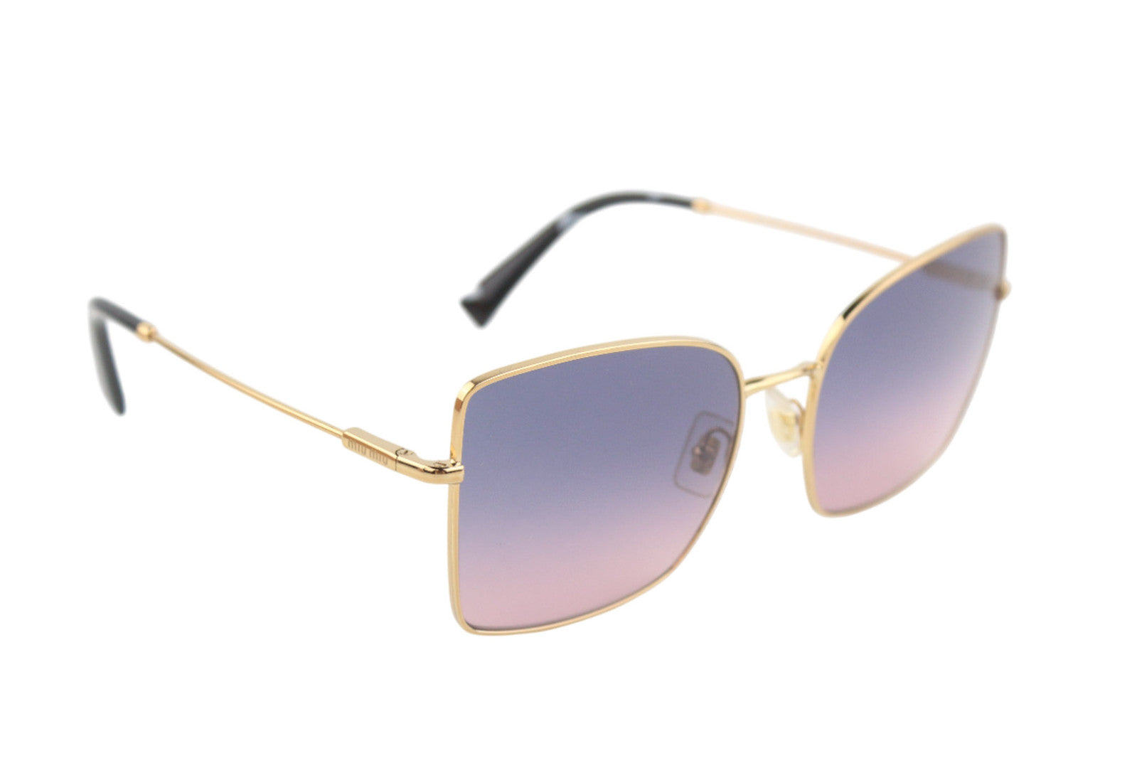MIU MIU 51WS Women Sunglasses ONE SIZE Butterfly Shape Gold Tone Case RRP€390