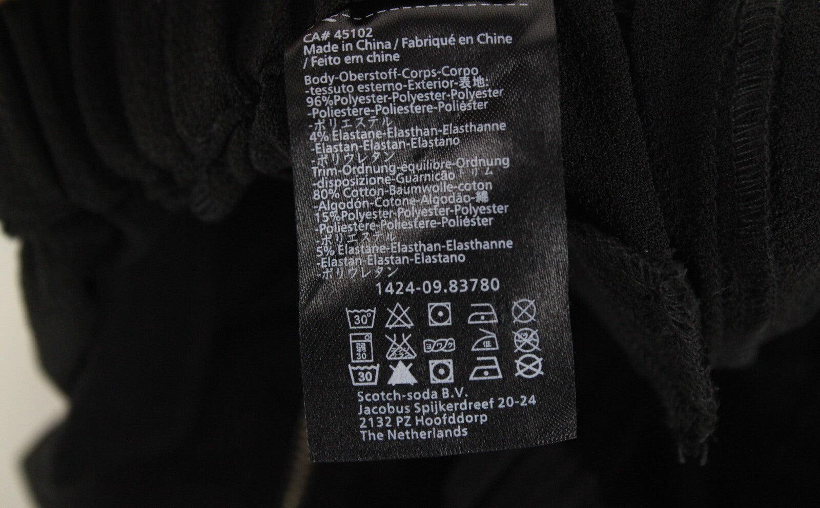 MAISON SCOTCH Womens Pull-On Trousers M Black Stretchy Zip Pockets Casual Look