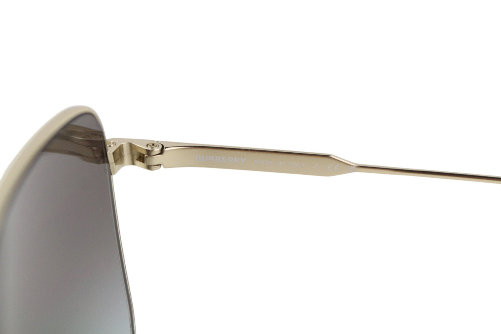 BURBERRY Jude Women Sunglasses ONE SIZE Dark Square Gold Tone Details RRP€269