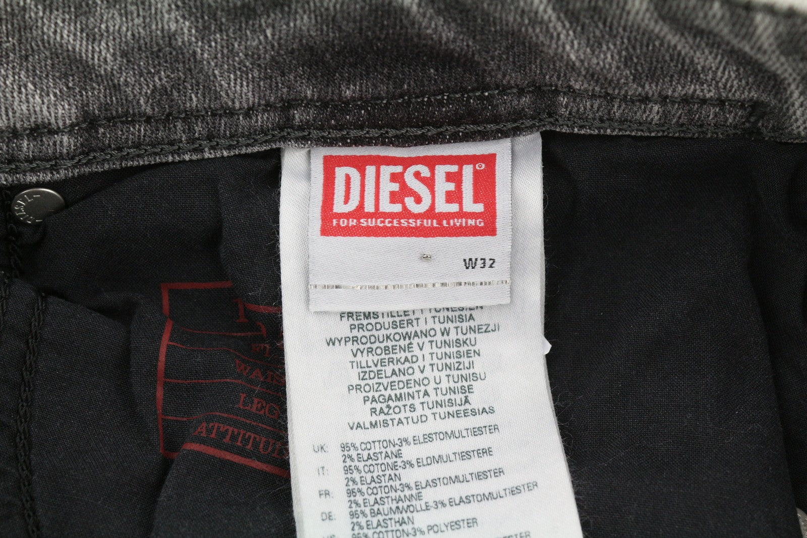 DIESEL 1979 Sleenker E9B97 Men Jeans W32/L32 Skinny Low Waist Distress RRP€250