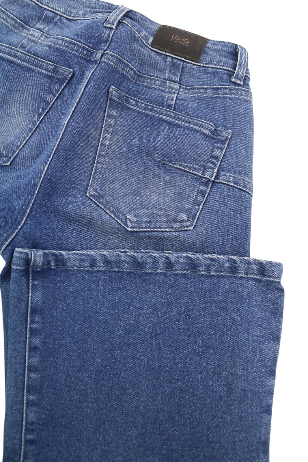 LIU JO Beat Good Women Jeans W28 High Waist Bootcut Fit Washed Denim Blue Casual