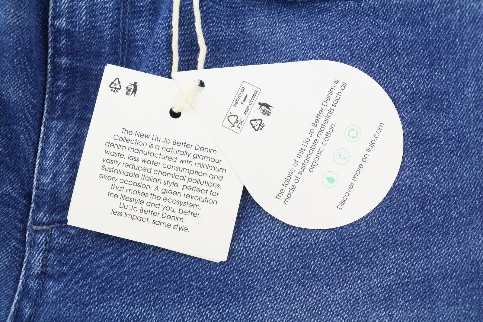 LIU JO Beat Good Women Jeans W28 High Waist Bootcut Fit Washed Denim Blue Casual