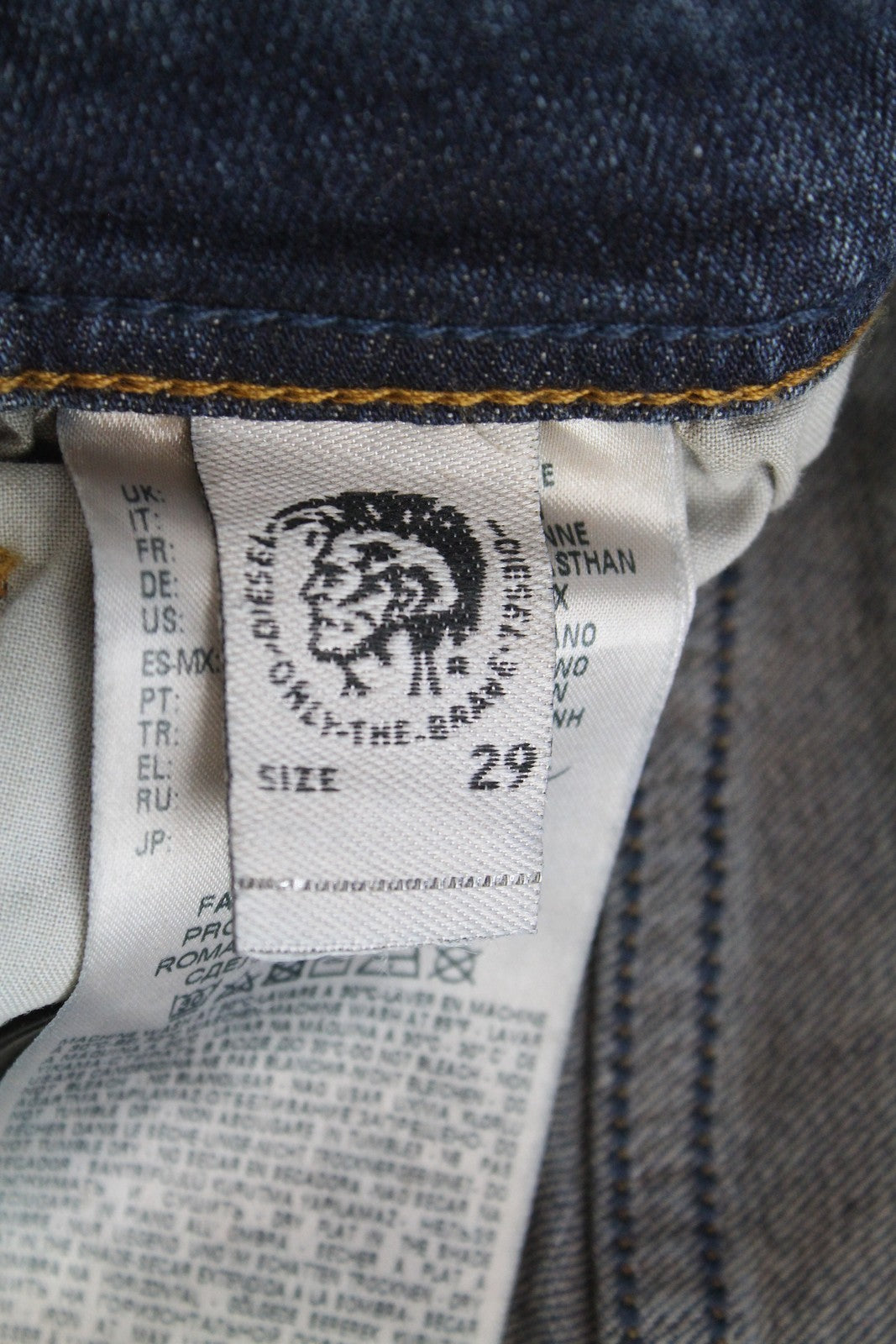 DIESEL Sleenker 069DG Men's Jeans W29 L32 Skinny Fit 5-Pocket Blue Cotton