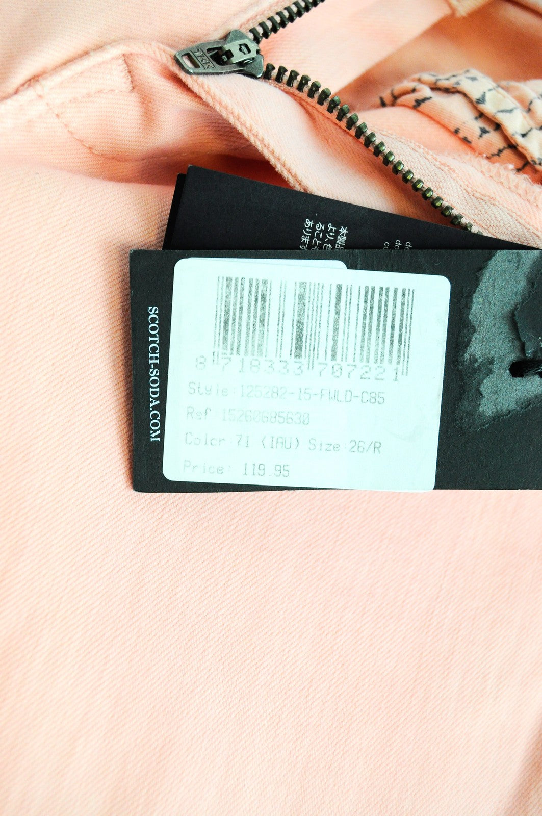 MAISON SCOTCH La Bohemienne Womens Trousers W26 Pink Skinny Cotton Stretchy