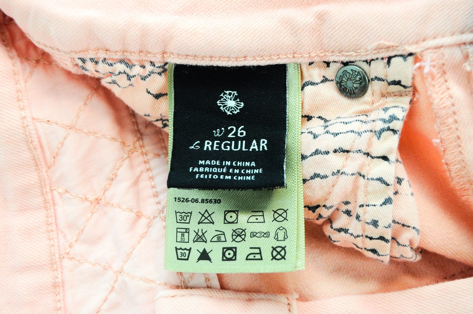 MAISON SCOTCH La Bohemienne Womens Trousers W26 Pink Skinny Cotton Stretchy