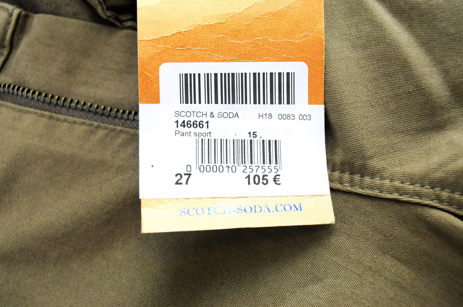 MAISON SCOTCH La Bohemienne Womens Pants W27/L32 Green Skinny Cotton Stretch