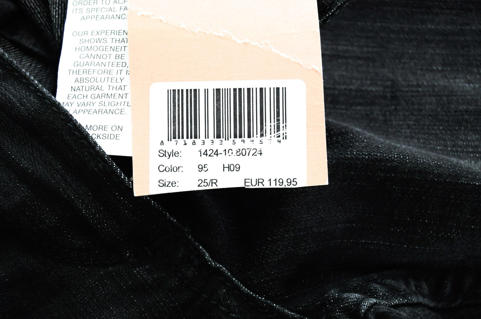 MAISON SCOTCH Womens Jeans W25 Black Skinny  Cotton Stretchy Lace Up Sides