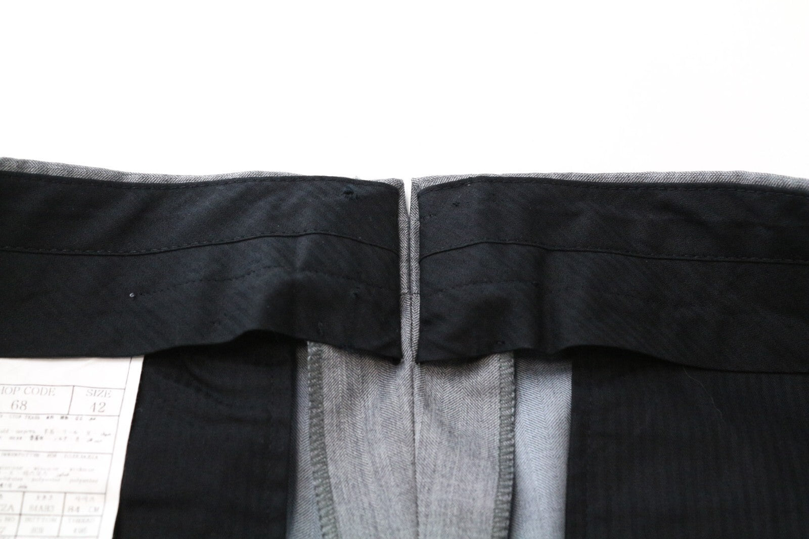 SUITSUPPLY Brescia Men Trousers UK32R Grey Slim Wool Silk Herringbone Classic