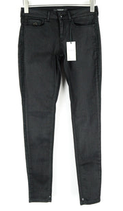 SCOTCH & SODA Ams Blauw Womens Jeans W27/L32 Black Side-Line Skinny 5-Pocket