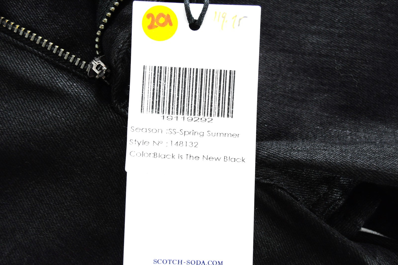 SCOTCH & SODA Ams Blauw Womens Jeans W27/L32 Black Side-Line Skinny 5-Pocket