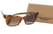 BURBERRY Elsa Women Sunglasses ONE SIZE Mid Brown Animal Print Logo RRP€269