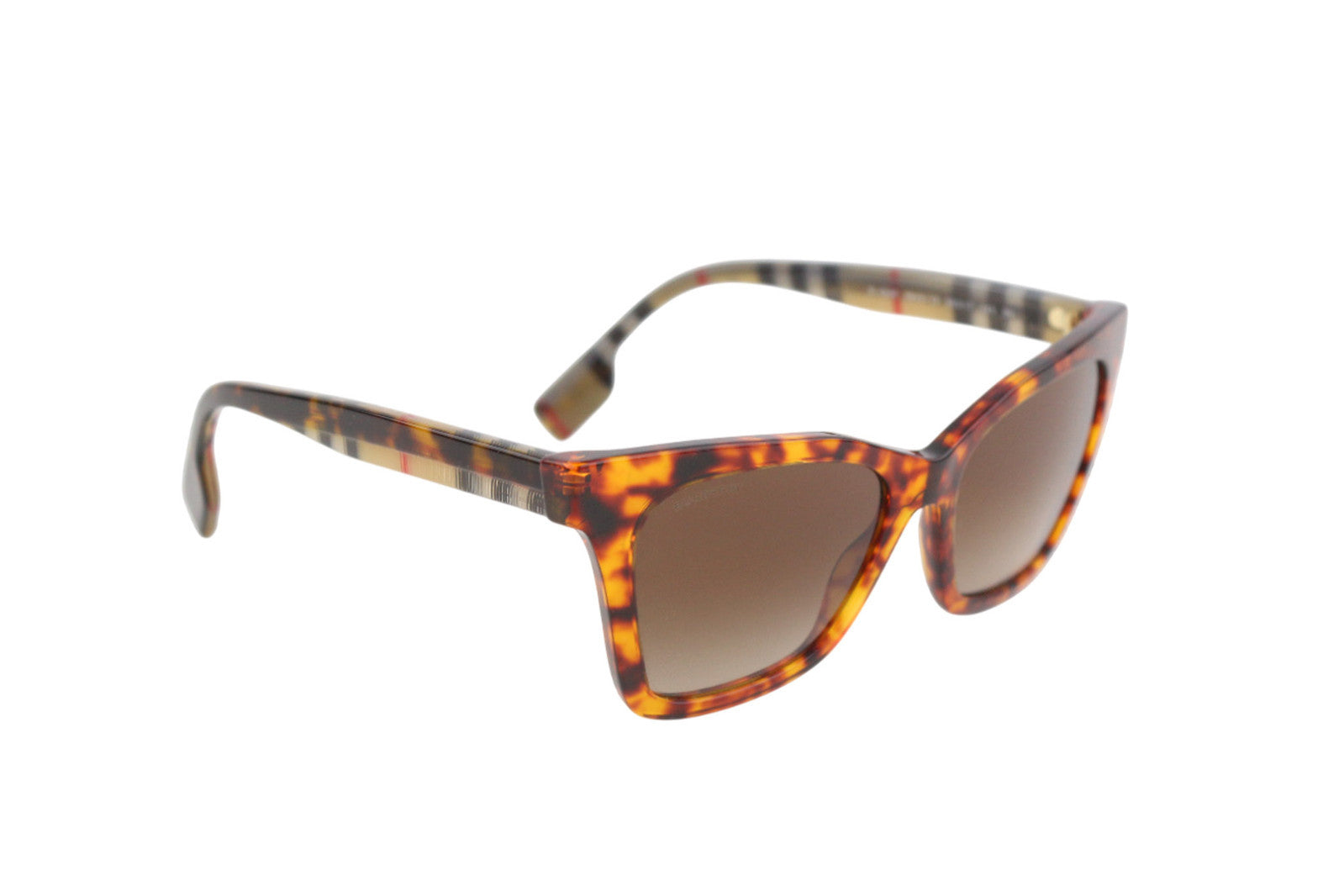 BURBERRY Elsa Women Sunglasses ONE SIZE Mid Brown Animal Print Logo RRP€269