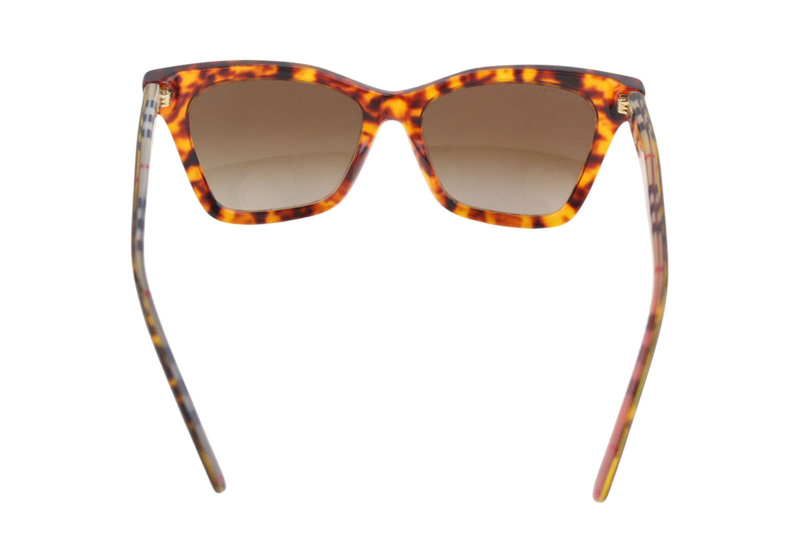 BURBERRY Elsa Women Sunglasses ONE SIZE Mid Brown Animal Print Logo RRP€269