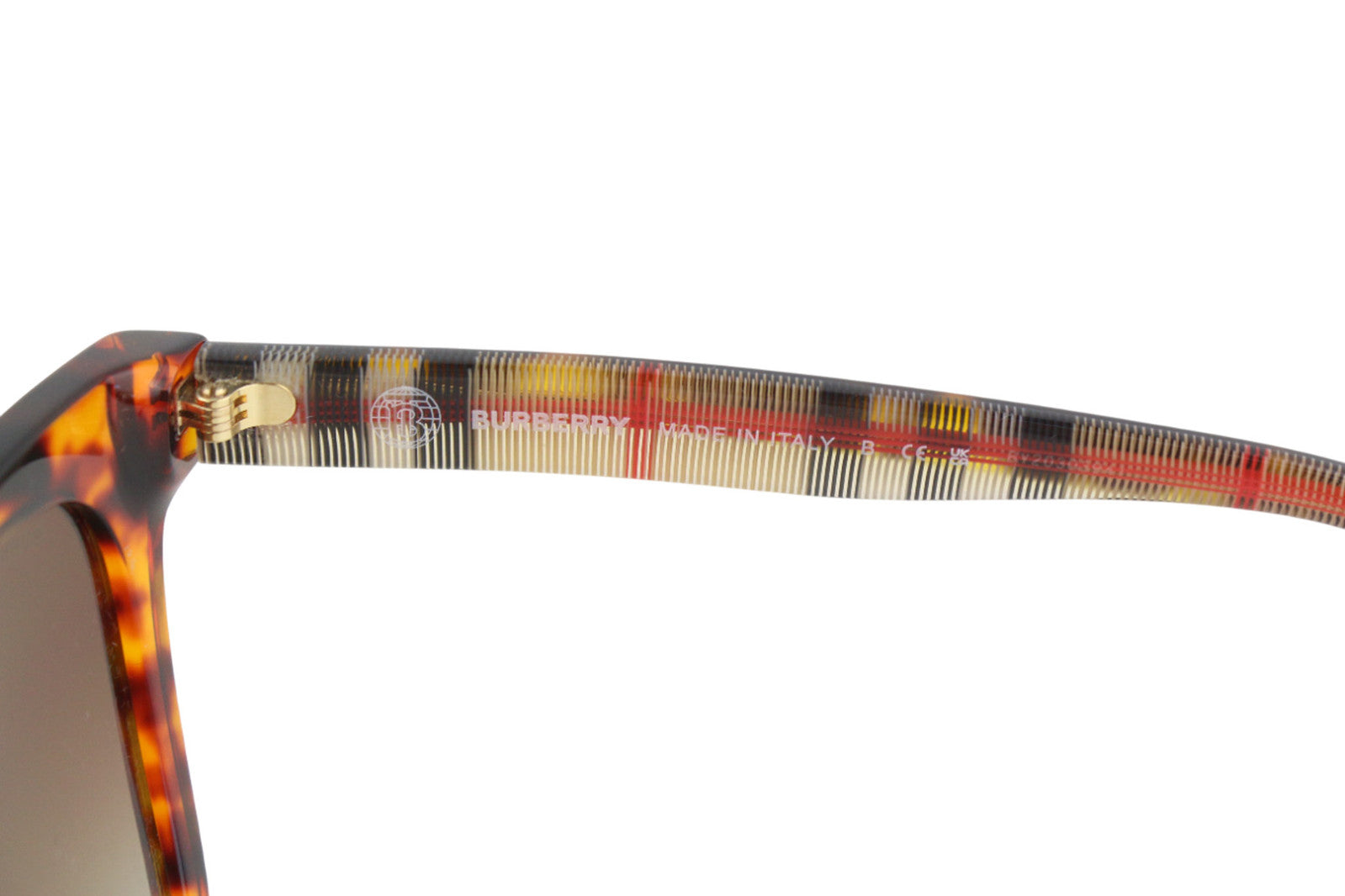 BURBERRY Elsa Women Sunglasses ONE SIZE Mid Brown Animal Print Logo RRP€269