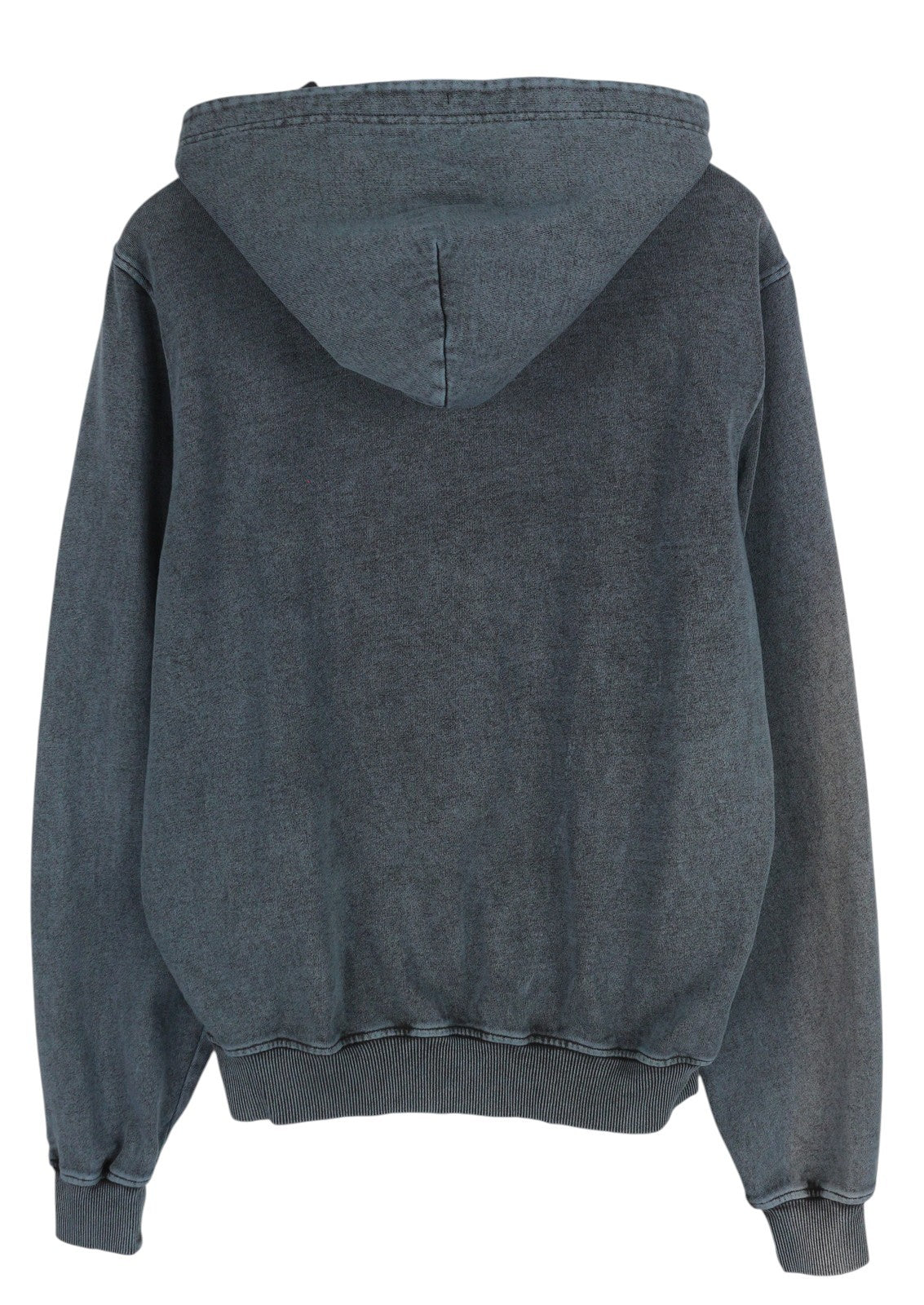 DIESEL S-Ginn-Hood-E1 Mens Hoodie L Washed Grey Distress Hood Kangaroo RRP€195