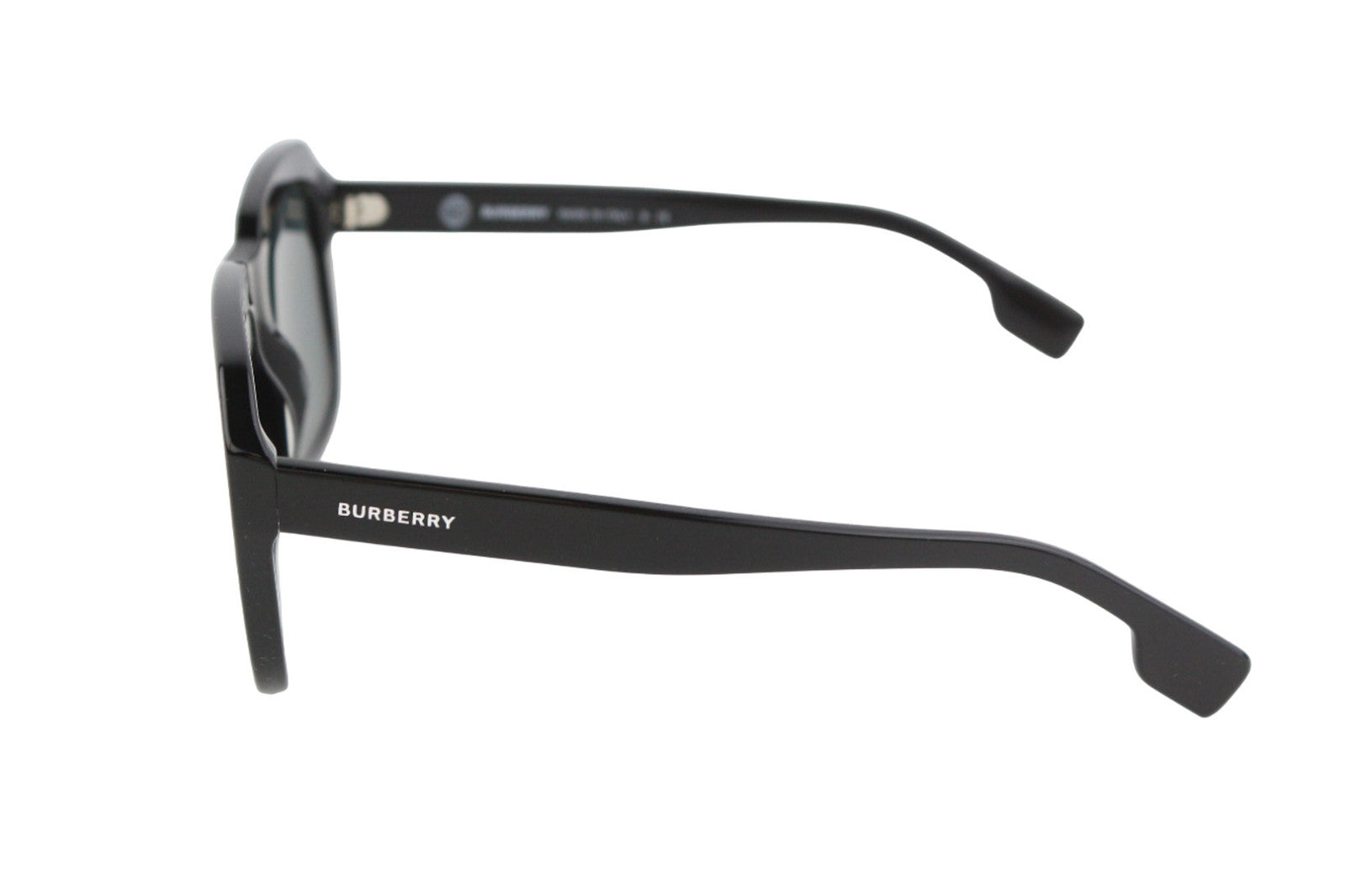 BURBERRY Astley Men Women Sunglasses Unisex Dark Black Square RRP€269