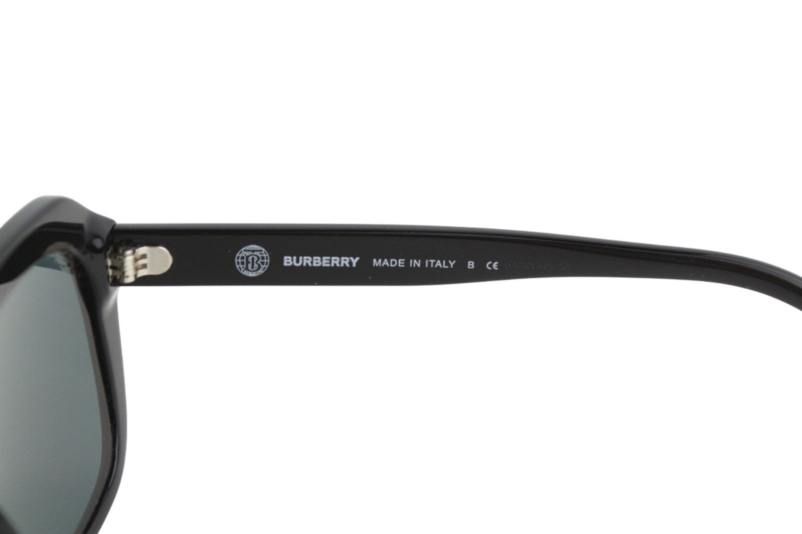 BURBERRY Astley Men Women Sunglasses Unisex Dark Black Square RRP€269