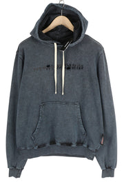 DIESEL S-Ginn-Hood-E1 Mens Hoodie L Washed Dark Grey Distress Kangaroo RRP€195