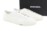 DIESEL S-Mydori LC Mens Sneakers EU45 Leather Round Toe Lace Up Low Top RRP€160