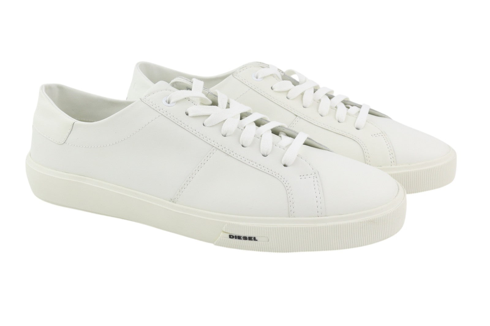 DIESEL S-Mydori LC Mens Sneakers EU45 Leather Round Toe Lace Up Low Top RRP€160