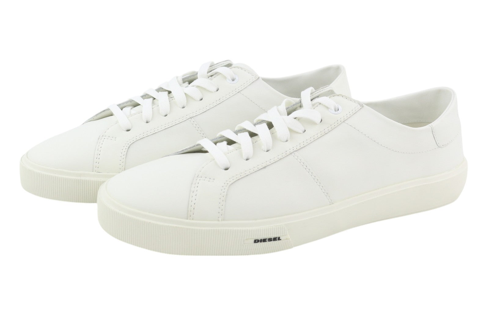 DIESEL S-Mydori LC Mens Sneakers EU45 Leather Round Toe Lace Up Low Top RRP€160