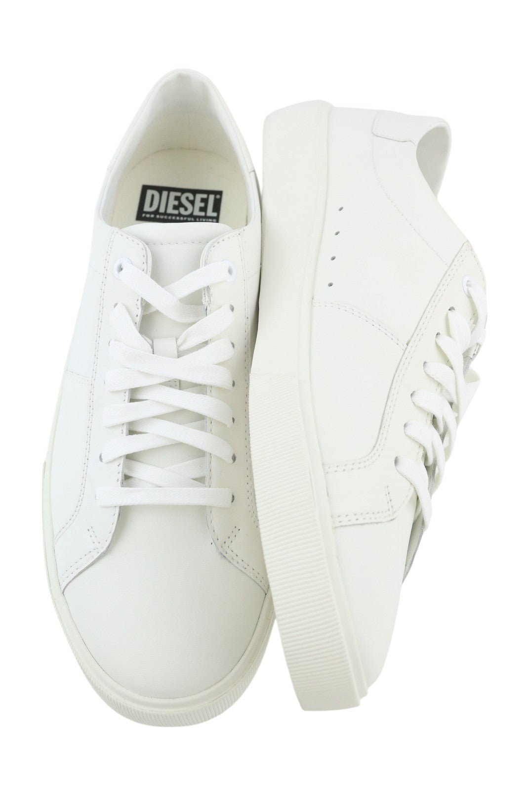 DIESEL S-Mydori LC Mens Sneakers EU45 Leather Round Toe Lace Up Low Top RRP€160
