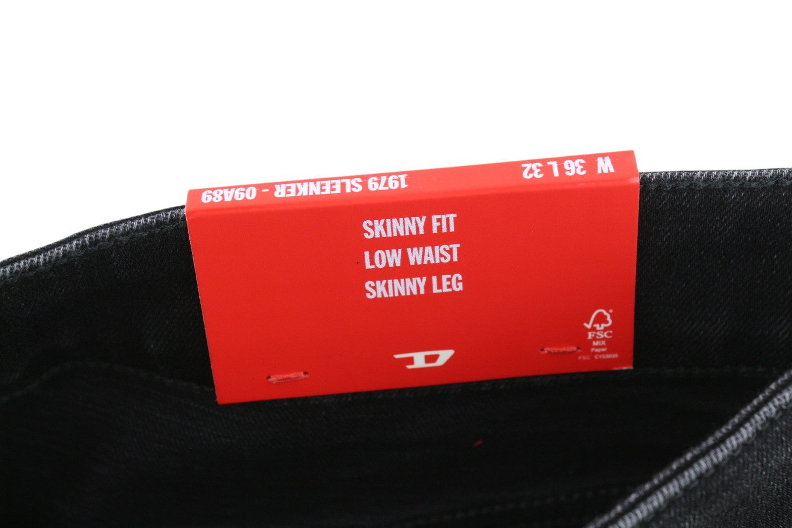 DIESEL 1979 Sleenker 09A89 Men Jeans W36/L32 Skinny Distress Black RRP€275