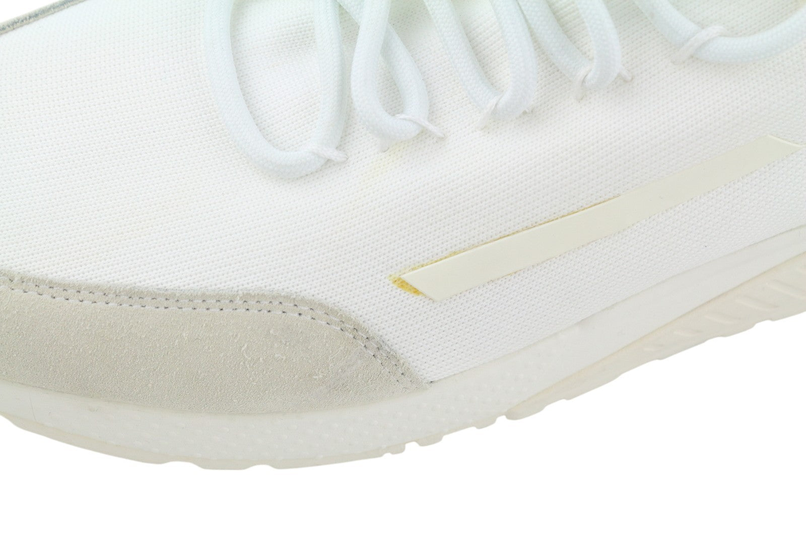 DIESEL S-Kby Stripe Mens Sneakers EU46 White Low Top Lace Up Almond Toe RRP€170