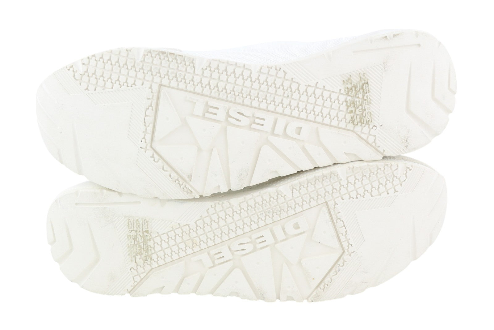 DIESEL S-Kby Stripe Mens Sneakers EU46 White Low Top Lace Up Almond Toe RRP€170