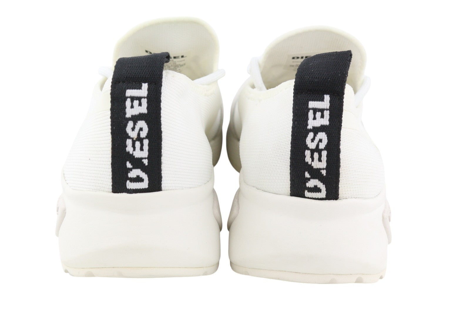 DIESEL S-Kby Stripe Mens Sneakers EU46 White Low Top Lace Up Almond Toe RRP€170