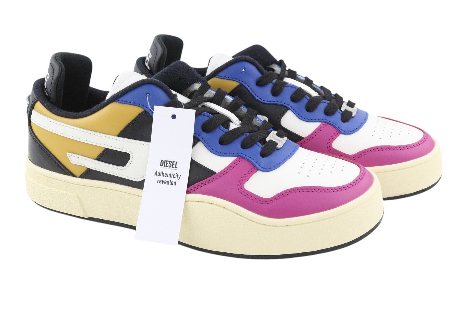 DIESEL S-Ukiyo Low Mens Sneakers EU44 Cow Leather Lace Up Low Top  RRP€185