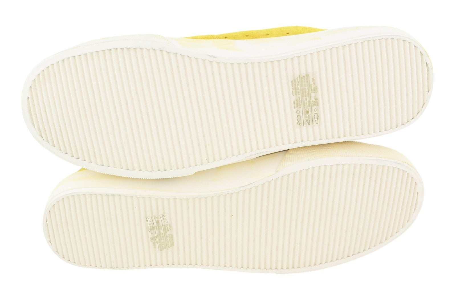 DIESEL S-Mydori LC Mens Sneakers EU44.5 Yellow Suede Leather Low Laced RRP€160