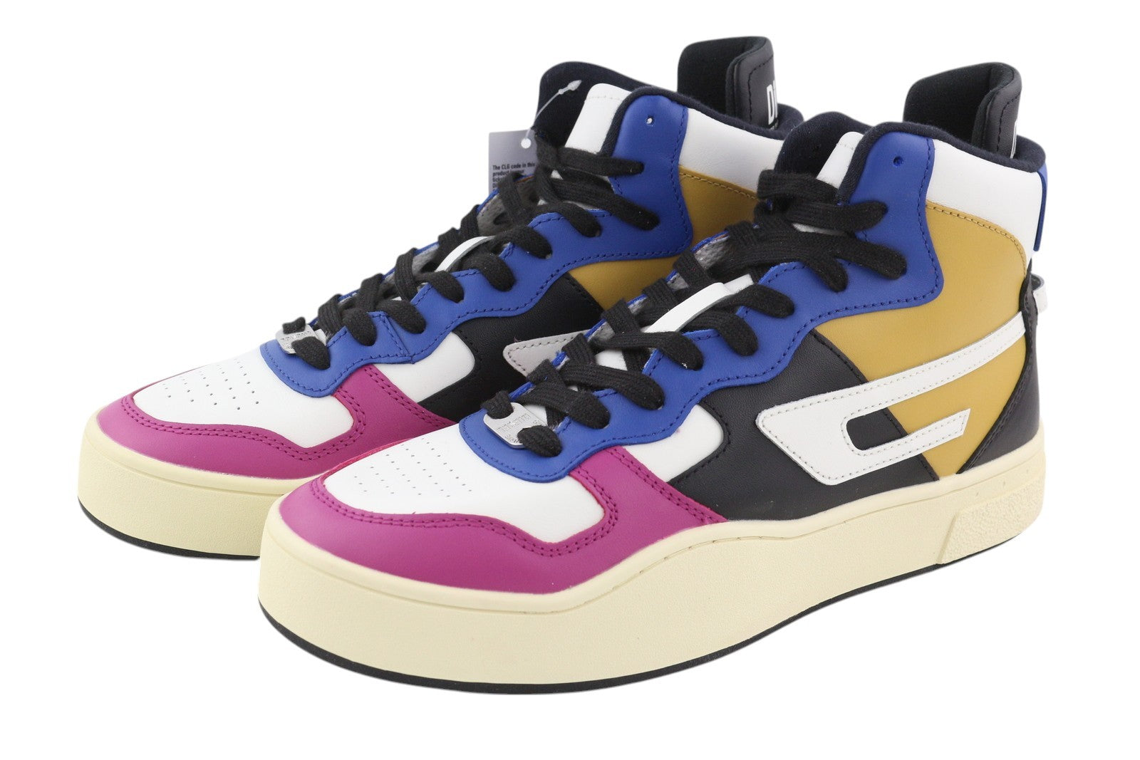 DIESEL S-Ukiyo Mid Mens Sneakers EU44 Cow Leather Colourful Lace Up RRP€195