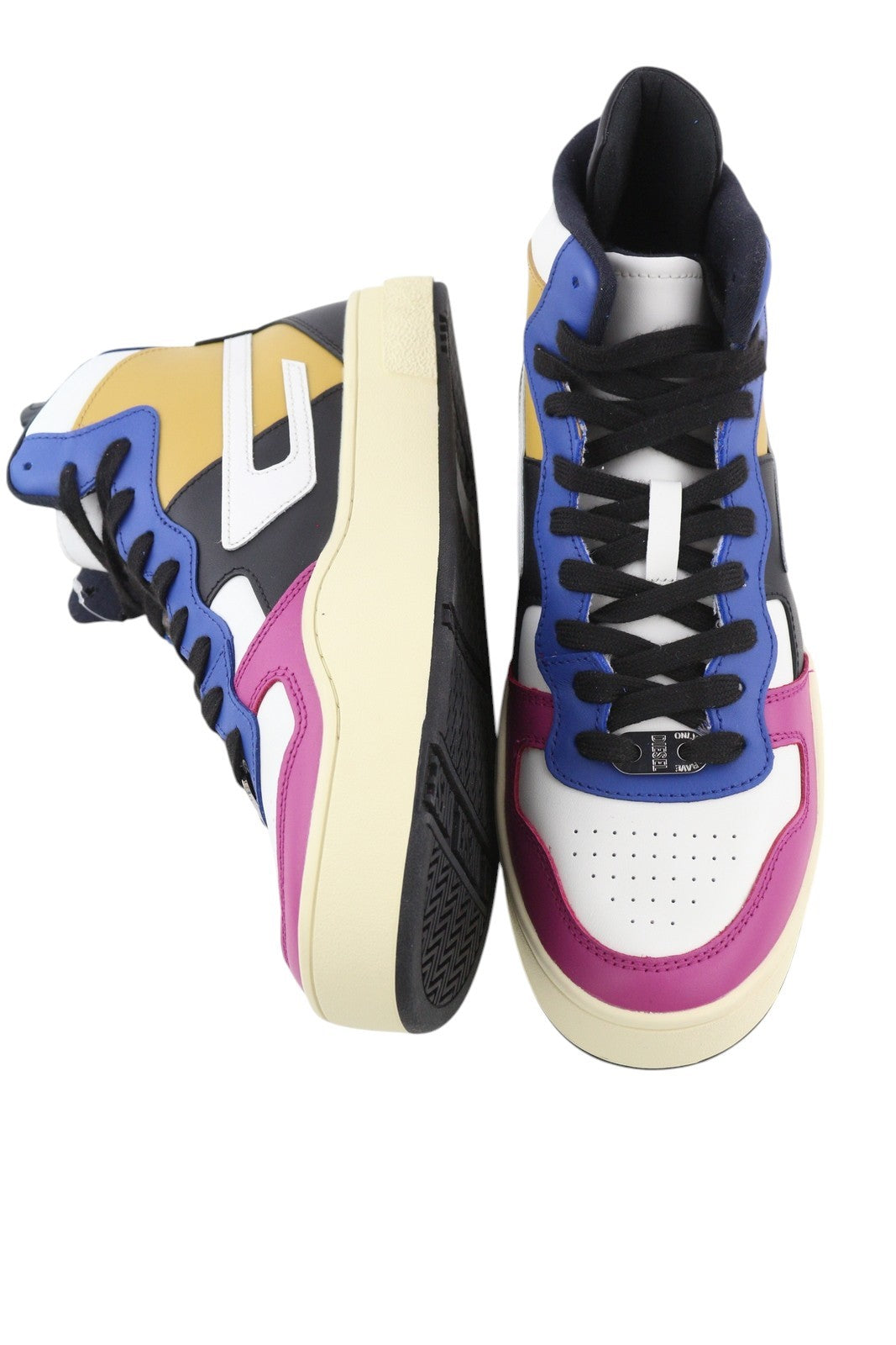 DIESEL S-Ukiyo Mid Mens Sneakers EU44 Cow Leather Colourful Lace Up RRP€195