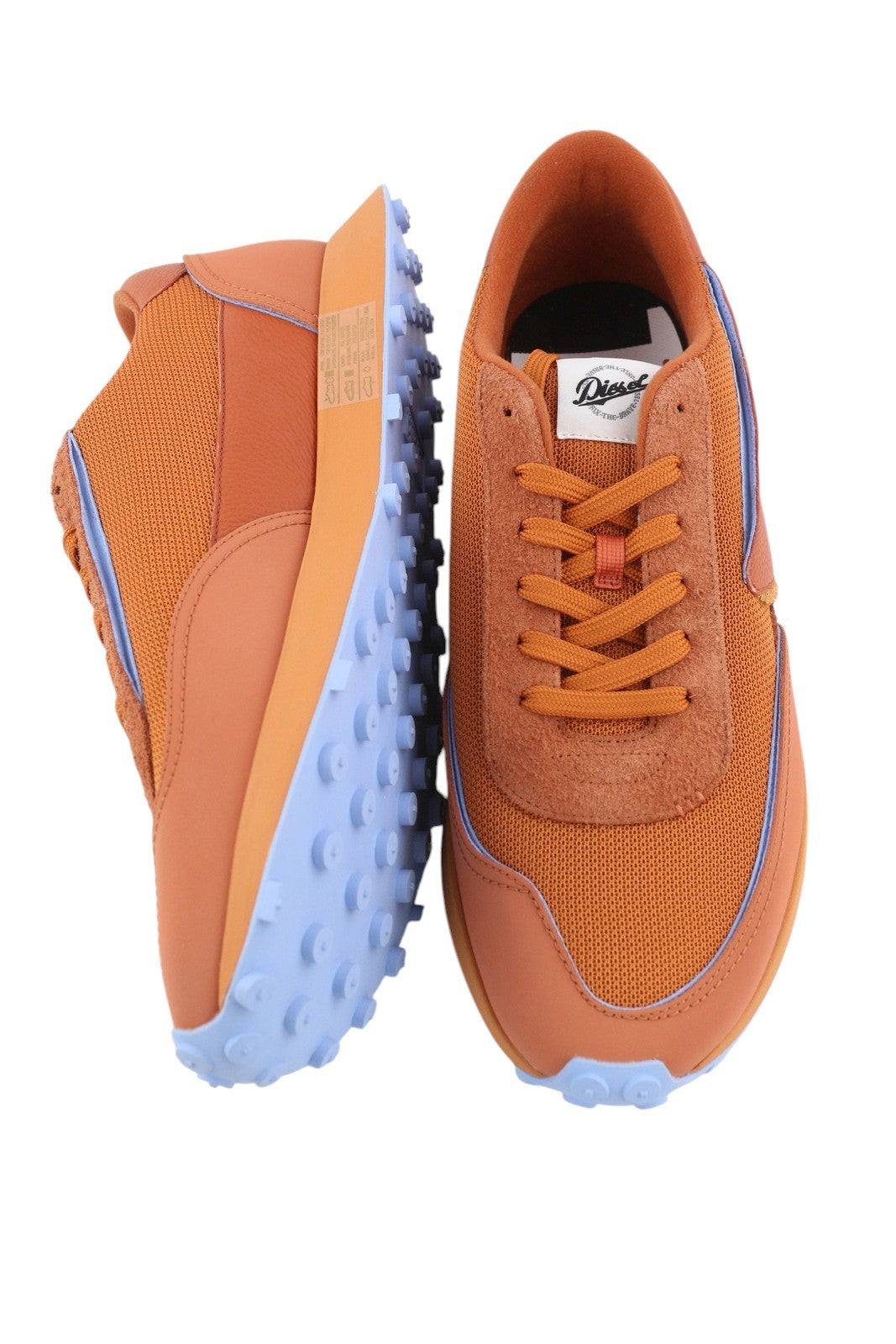 DIESEL S-Racer LC Mens Sneakers EU45 Brown Leather Laced Low Top  RRP€185