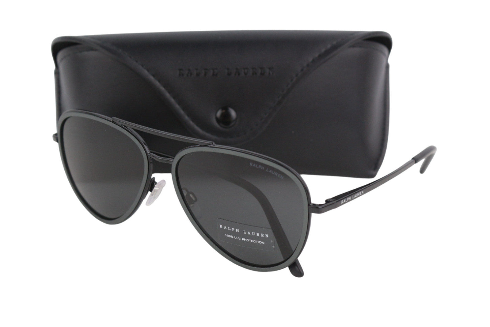 RALPH LAUREN Men Sunglasses 0RL7064 Shiny Black U.V. Protection Case RRP€190