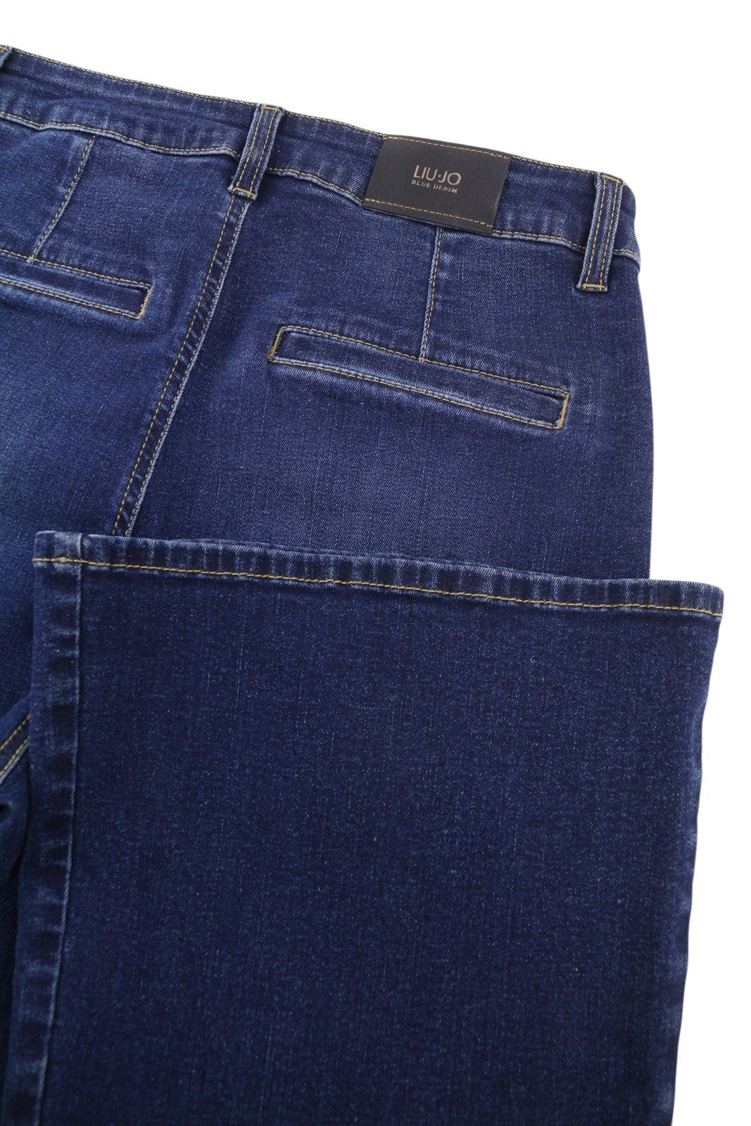 LIU JO Lungo Women Jeans W28 High Waist Bootcut Fit Zip Fly Washed Denim Blue