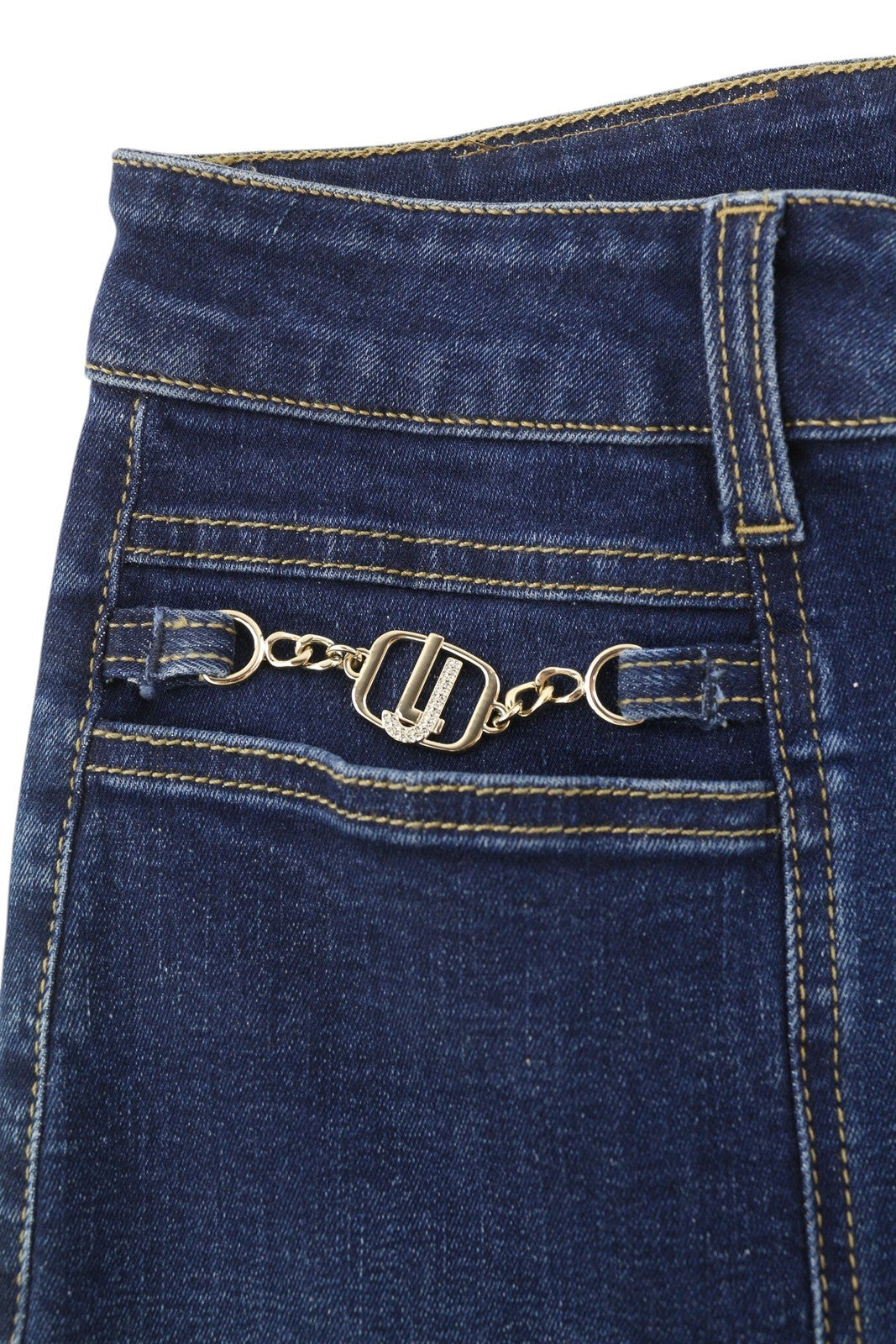 LIU JO Lungo Women Jeans W28 High Waist Bootcut Fit Zip Fly Washed Denim Blue