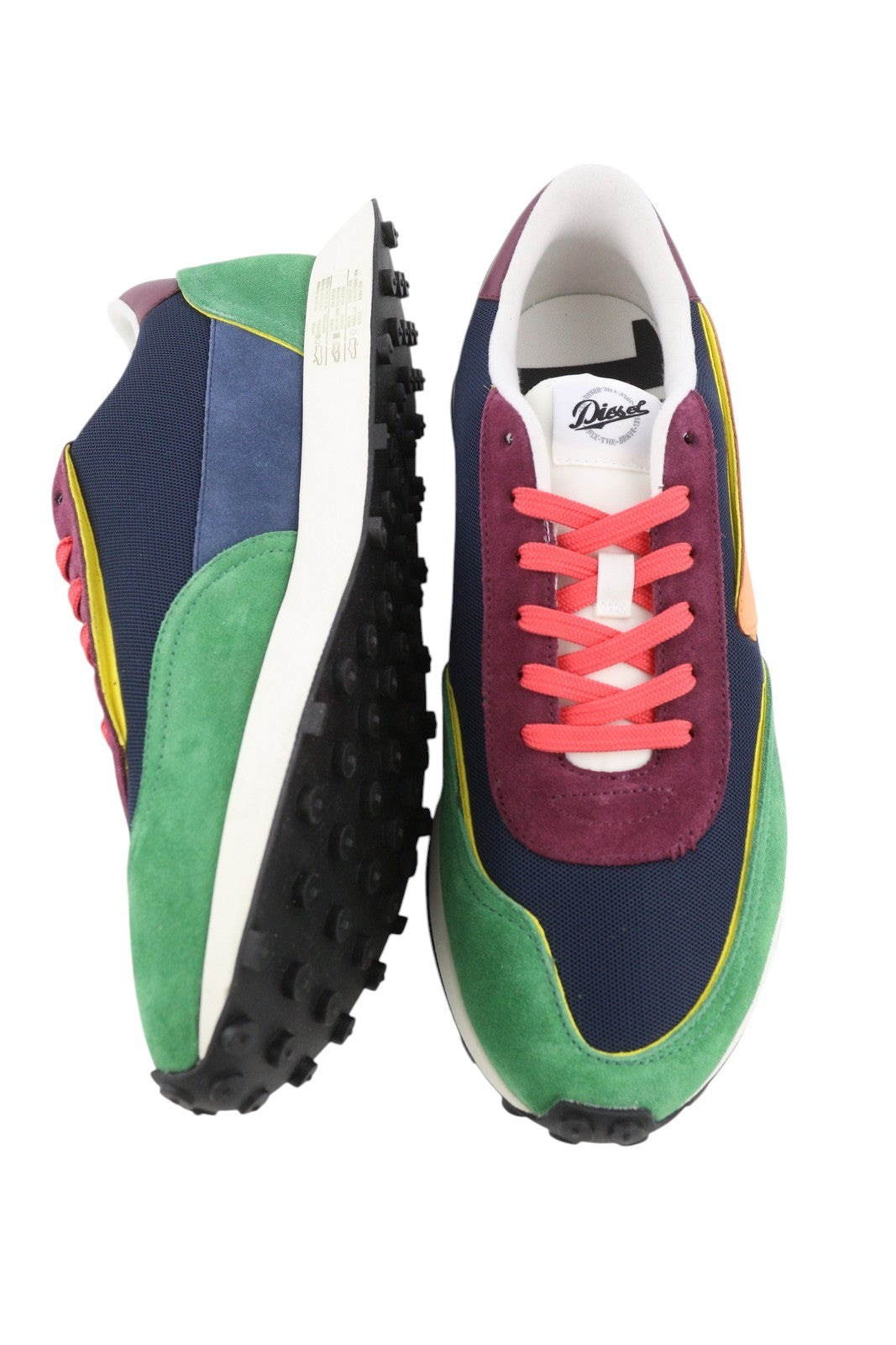 DIESEL S-Racer LC Mens Sneakers EU42 Leather Low Top Almond Toe RRP€185