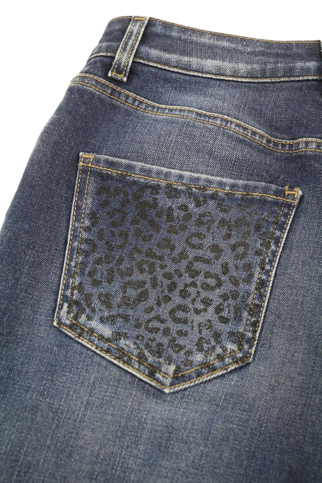 LIU JO New Microflair Women Jeans W28 Bootcut Fit Ankle Zip Washed Denim Blue