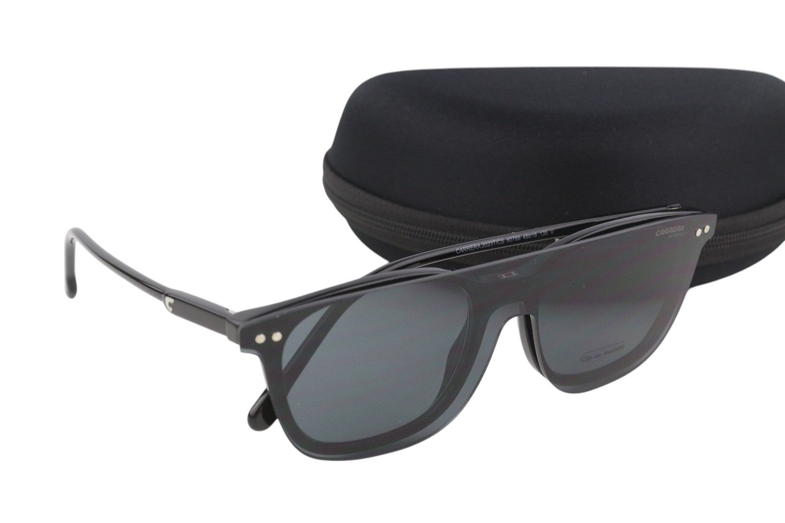 CARRERA 80799 Men Sunglasses OS Black Frame Unisex Clip-On Magnetic 2023T/CS