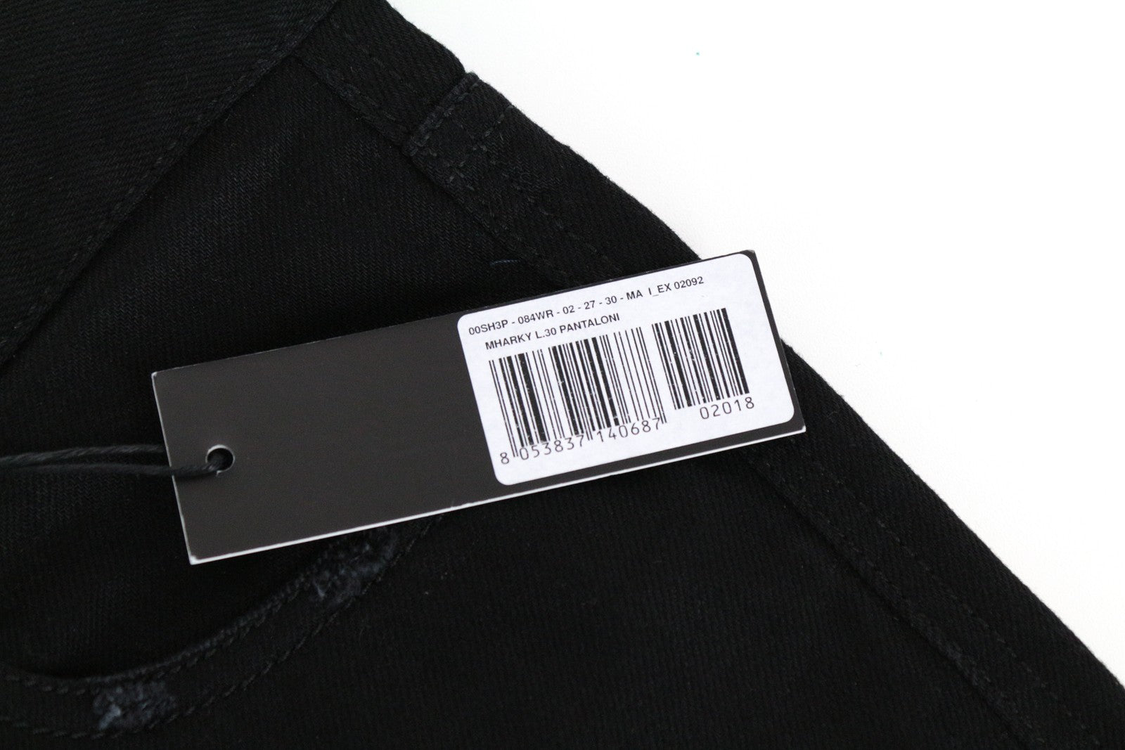 DIESEL Mharky 084WR Men's Jeans W27 L30 Black Slim Skinny Distressed Cotton