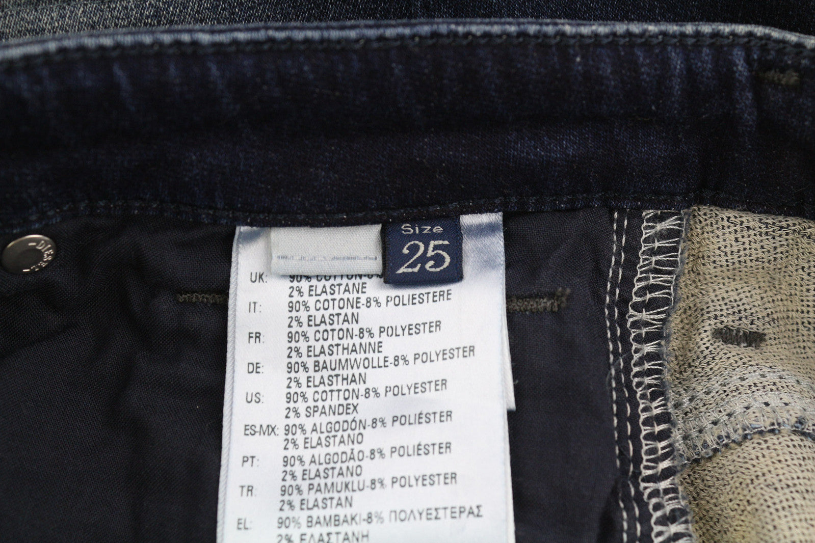 DIESEL Eazee-Ne 0662K Women Jeans W25 Jogg Sweat Ripped Distress Blue RRP€235