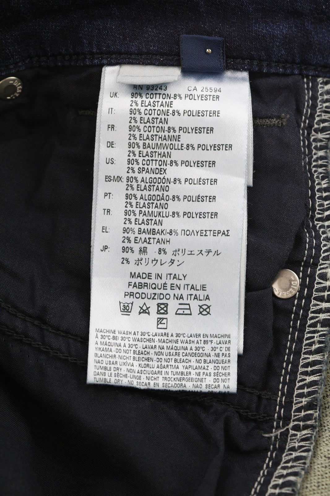 DIESEL Eazee-Ne 0662K Women Jeans W25 Jogg Sweat Ripped Distress Blue RRP€235