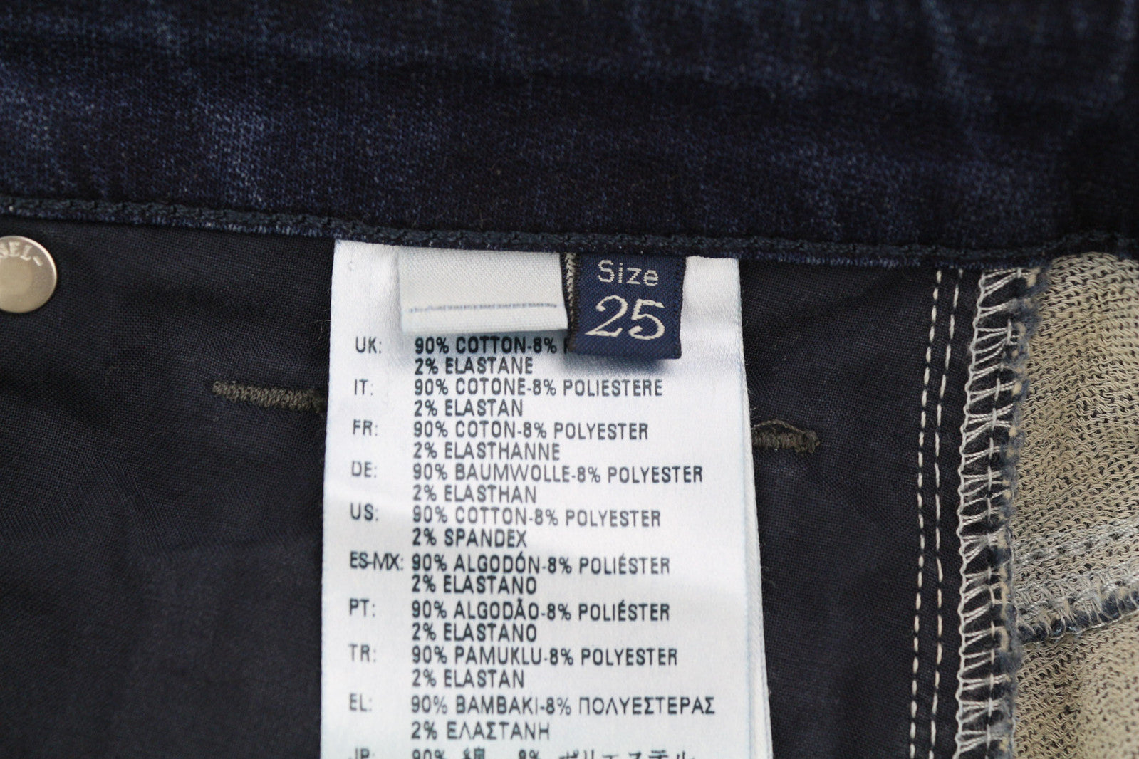 DIESEL Eazee-Ne 0662K Women Jeans W25 Jogg Sweat Ripped Distress Slim RRP€235