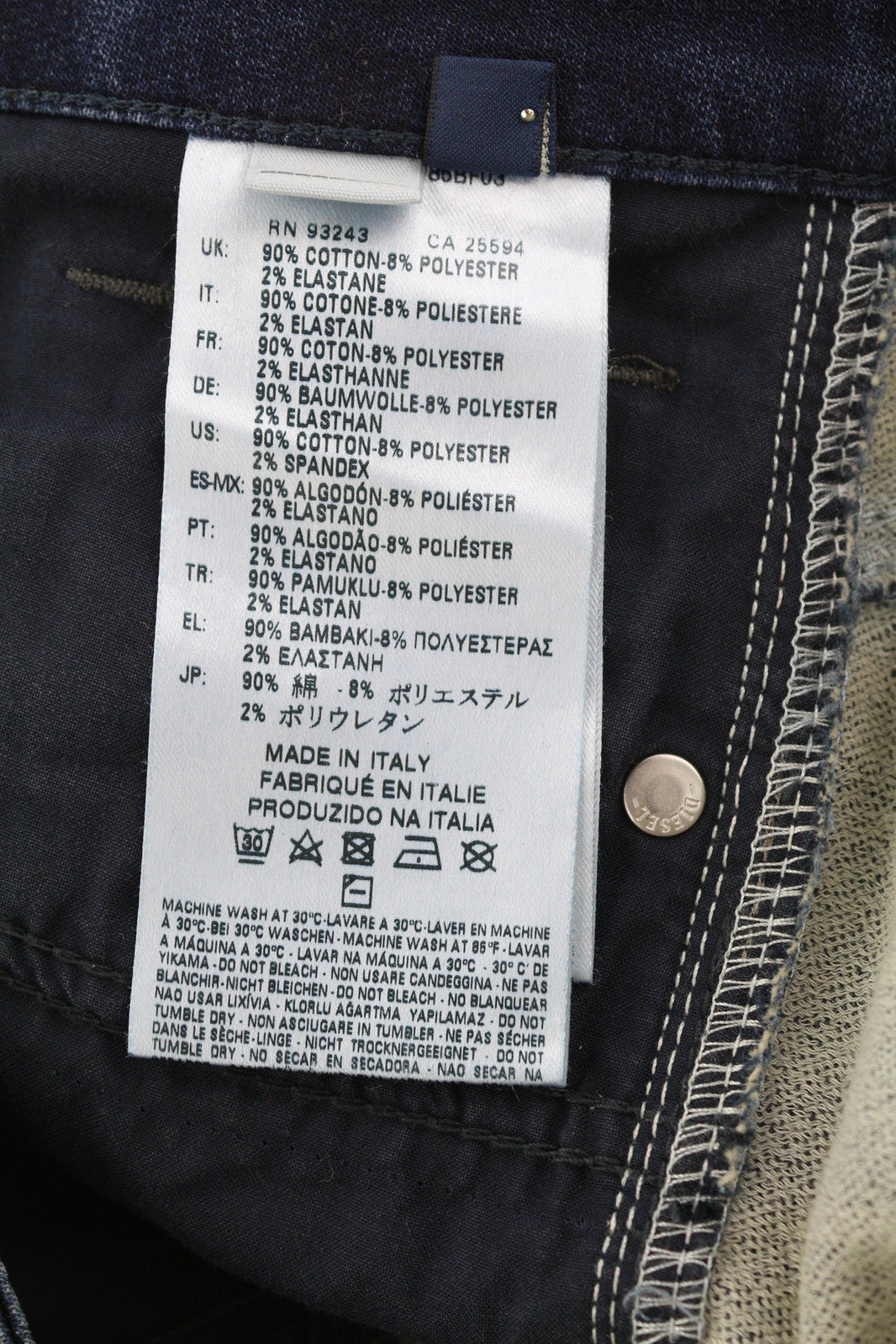 DIESEL Eazee-Ne 0662K Women Jeans W25 Jogg Sweat Ripped Distress Slim RRP€235