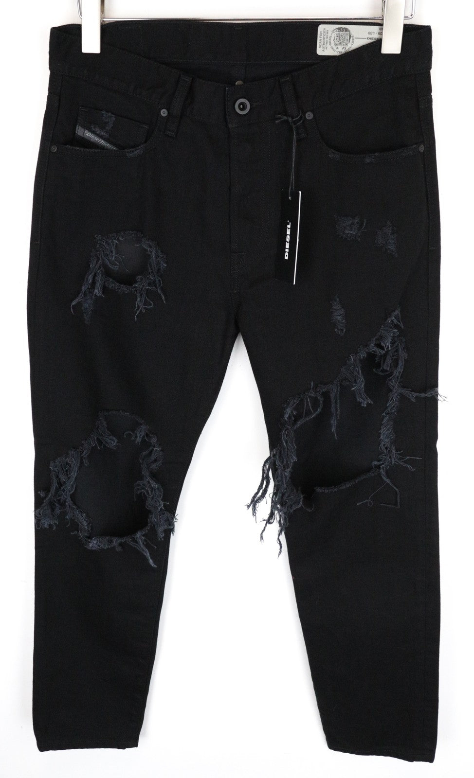 DIESEL Mharky 084WR Men's Jeans W29 L30 Slim Skinny Fit Black Cotton  Denim