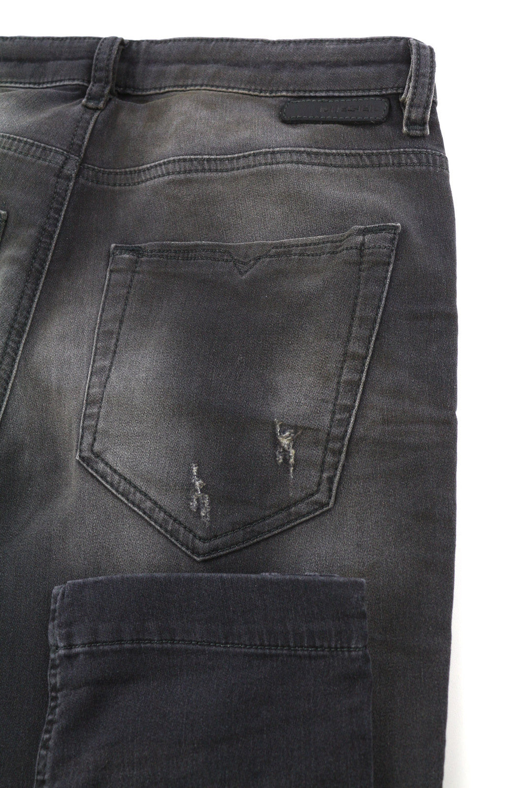 DIESEL Eazee-Ne 0835B Women Jeans W25 Jogg Sweat Ripped Distress Slim RRP€200